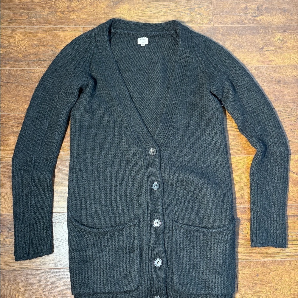 Wilfred Black Knit Cardigan